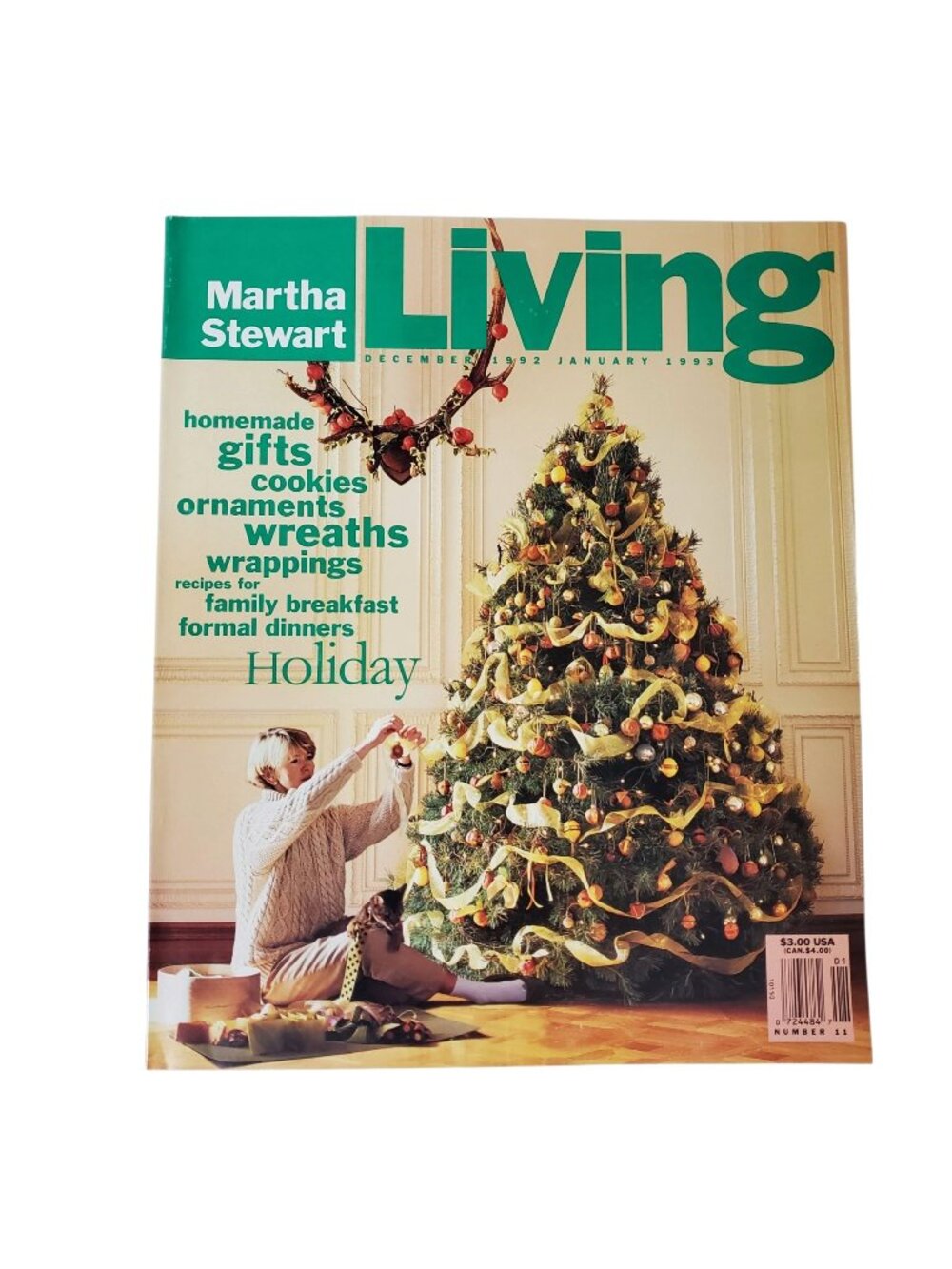 Vtg. Martha Stewart Living Magazine December 1992 January 1993 Holiday Issue 11